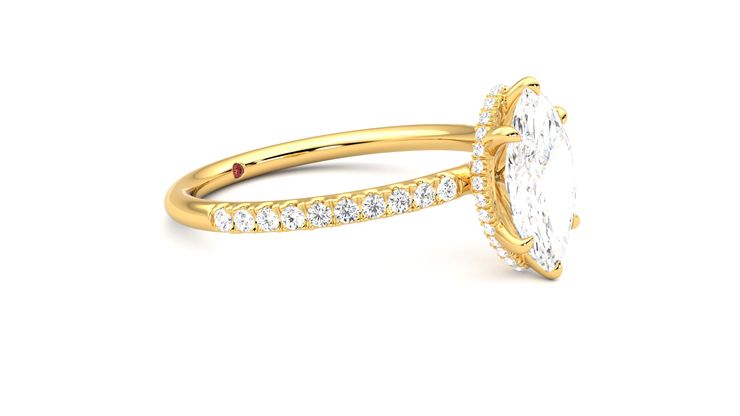 Taylor & Hart Thyme Marquise Engagement Ring 360 degree image 7
