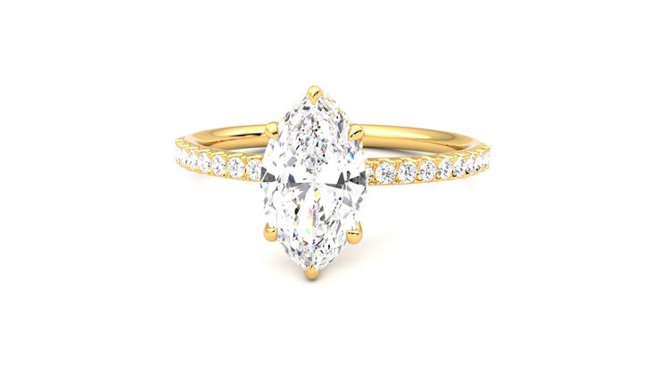 Taylor & Hart Thyme Marquise Engagement Ring 360 degree image 28
