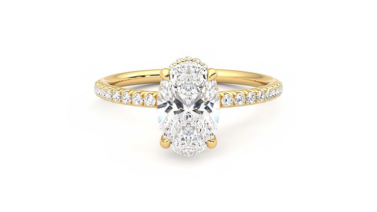 Taylor & Hart Thyme Oval Engagement Ring 360 degree image 0