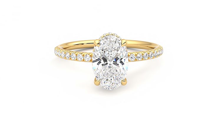 Taylor & Hart Thyme Oval Engagement Ring 360 degree image 1