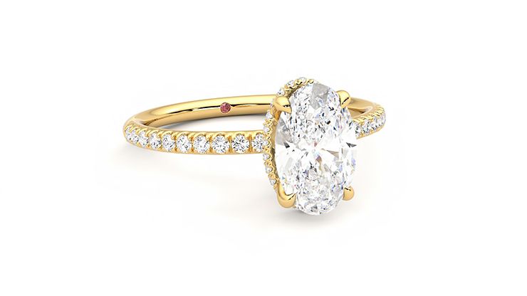 Taylor & Hart Thyme Oval Engagement Ring 360 degree image 4