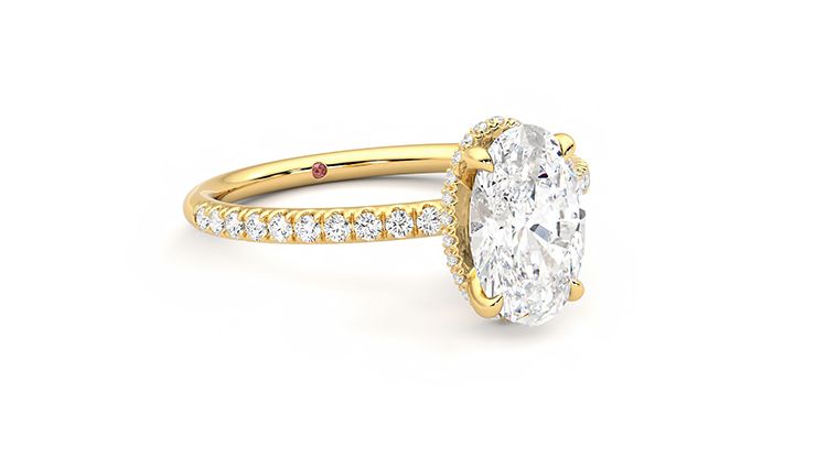 Taylor & Hart Thyme Oval Engagement Ring 360 degree image 5