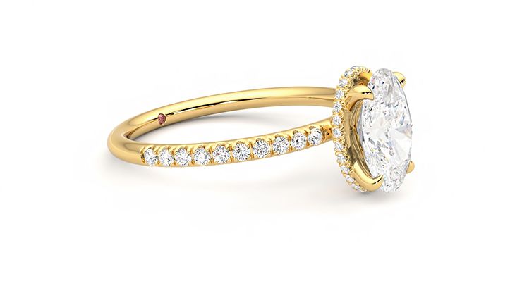 Taylor & Hart Thyme Oval Engagement Ring 360 degree image 7