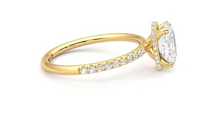 Taylor & Hart Thyme Oval Engagement Ring 360 degree image 9