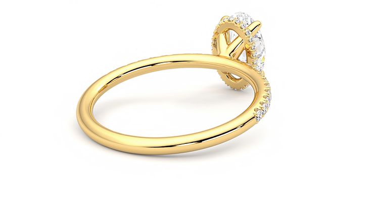 Taylor & Hart Thyme Oval Engagement Ring 360 degree image 13