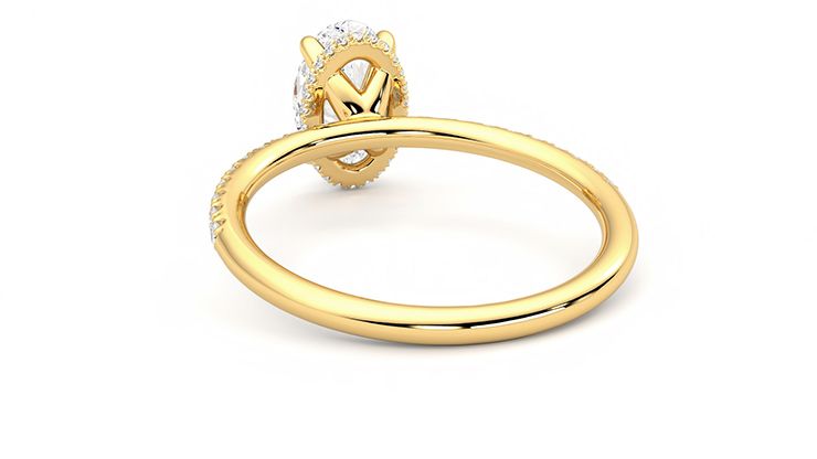 Taylor & Hart Thyme Oval Engagement Ring 360 degree image 16