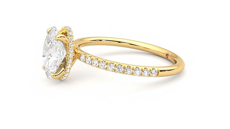 Taylor & Hart Thyme Oval Engagement Ring 360 degree image 22