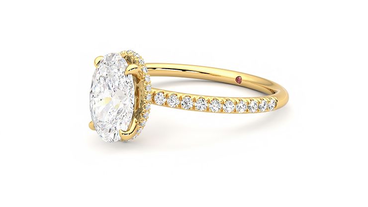 Taylor & Hart Thyme Oval Engagement Ring 360 degree image 24