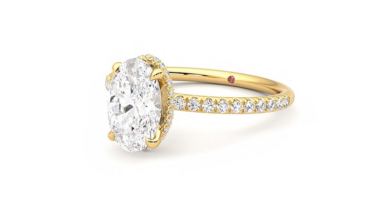 Taylor & Hart Thyme Oval Engagement Ring 360 degree image 25