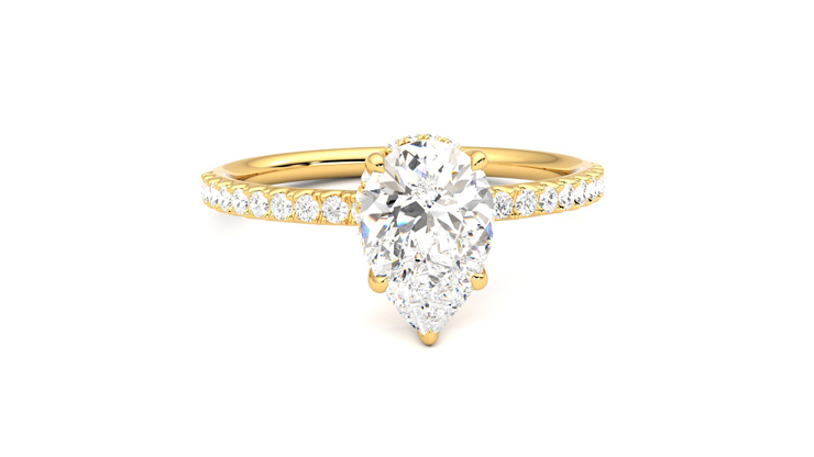Taylor & Hart Thyme Pear Engagement Ring 360 degree image 2