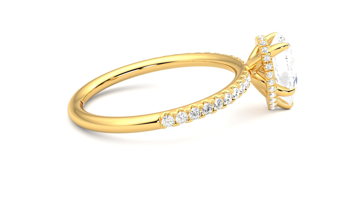 Taylor & Hart Thyme Pear Engagement Ring 360 degree image 10