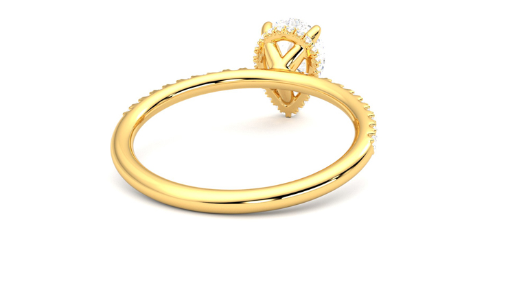 Taylor & Hart Thyme Pear Engagement Ring 360 degree image 14