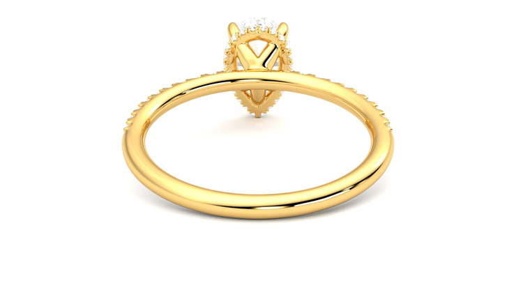 Taylor & Hart Thyme Pear Engagement Ring 360 degree image 15