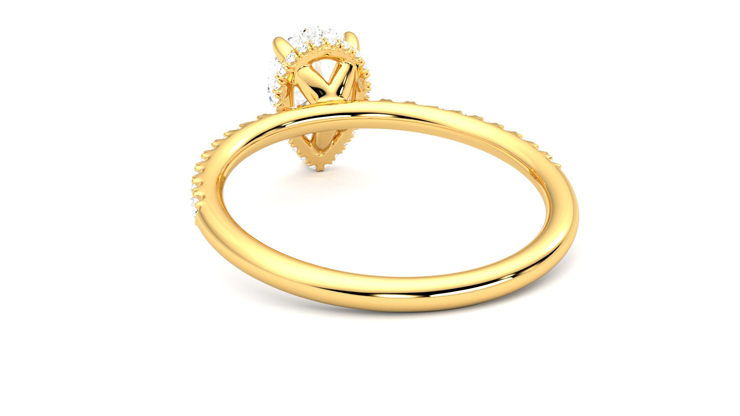 Taylor & Hart Thyme Pear Engagement Ring 360 degree image 16