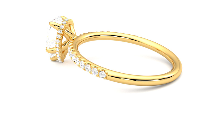 Taylor & Hart Thyme Pear Engagement Ring 360 degree image 19
