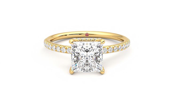 Taylor & Hart Thyme Princess Engagement Ring 360 degree image 0