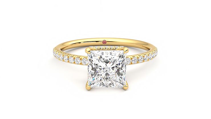 Taylor & Hart Thyme Princess Engagement Ring 360 degree image 1