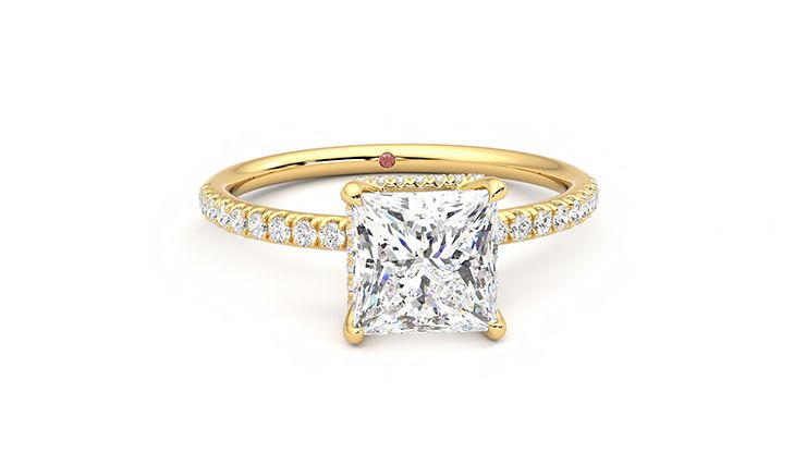 Taylor & Hart Thyme Princess Engagement Ring 360 degree image 2