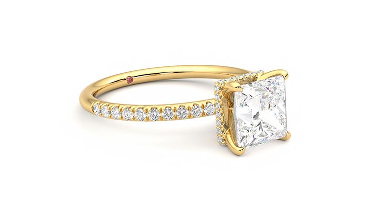Taylor & Hart Thyme Princess Engagement Ring 360 degree image 6