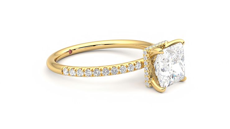 Taylor & Hart Thyme Princess Engagement Ring 360 degree image 7