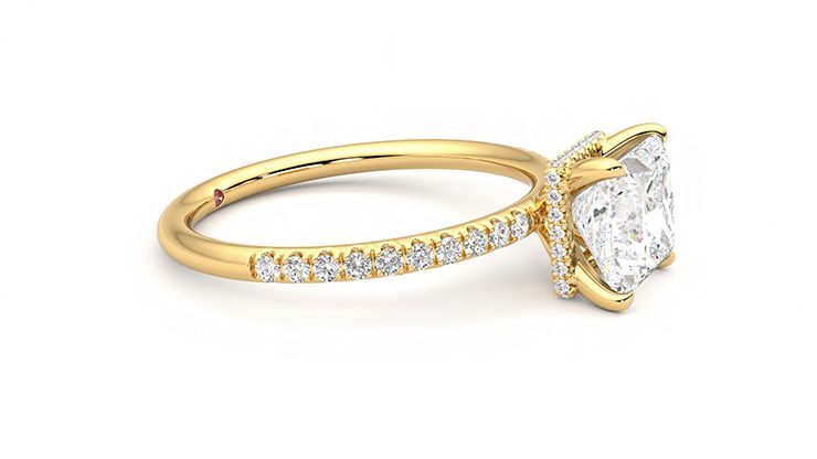 Taylor & Hart Thyme Princess Engagement Ring 360 degree image 8