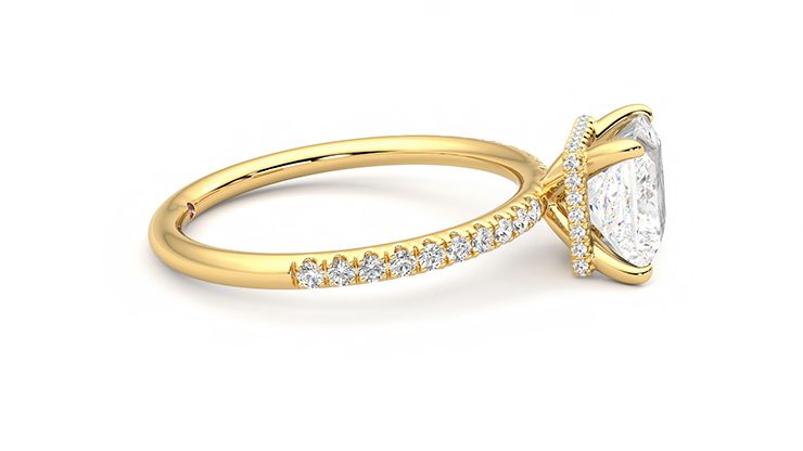 Taylor & Hart Thyme Princess Engagement Ring 360 degree image 9