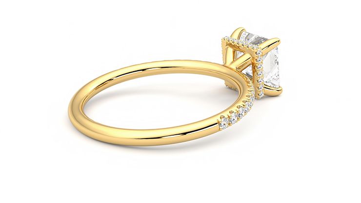 Taylor & Hart Thyme Princess Engagement Ring 360 degree image 12
