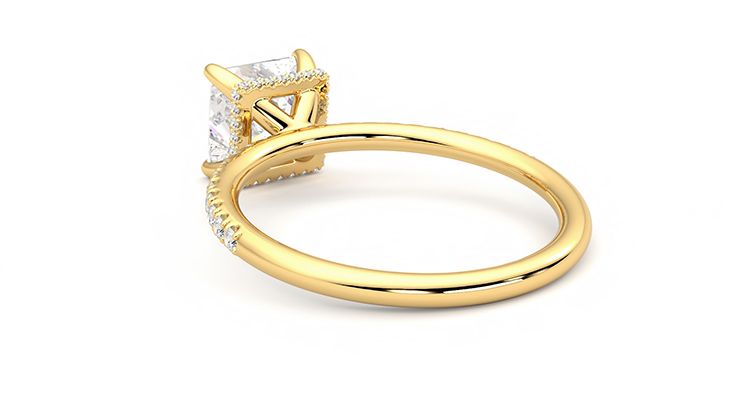 Taylor & Hart Thyme Princess Engagement Ring 360 degree image 17