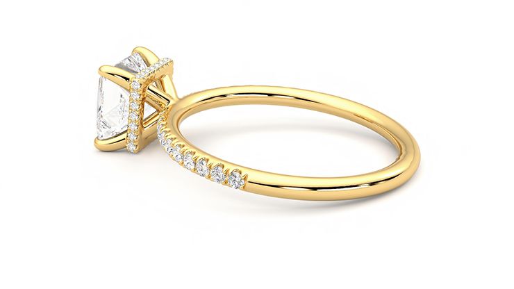 Taylor & Hart Thyme Princess Engagement Ring 360 degree image 19