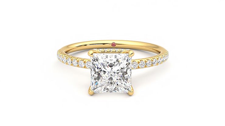 Taylor & Hart Thyme Princess Engagement Ring 360 degree image 29