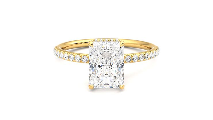 Taylor & Hart Thyme Radiant Engagement Ring 360 degree image 0