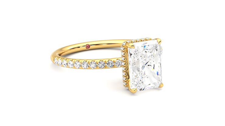 Taylor & Hart Thyme Radiant Engagement Ring 360 degree image 4