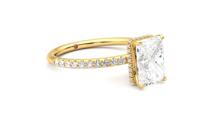 Taylor & Hart Thyme Radiant Engagement Ring 360 degree image 5