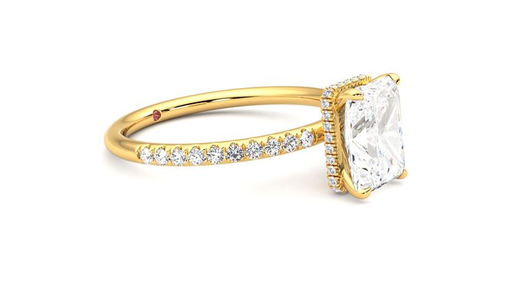 Taylor & Hart Thyme Radiant Engagement Ring 360 degree image 6