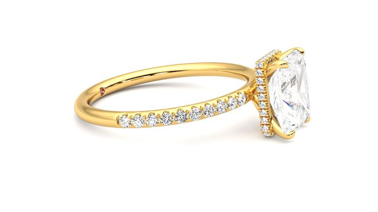 Taylor & Hart Thyme Radiant Engagement Ring 360 degree image 7