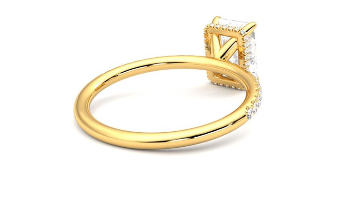 Taylor & Hart Thyme Radiant Engagement Ring 360 degree image 12