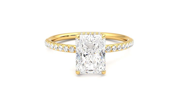 Taylor & Hart Thyme Radiant Engagement Ring 360 degree image 14
