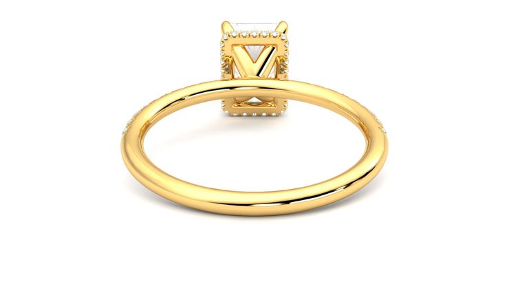 Taylor & Hart Thyme Radiant Engagement Ring 360 degree image 15