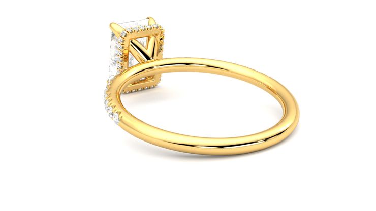 Taylor & Hart Thyme Radiant Engagement Ring 360 degree image 17