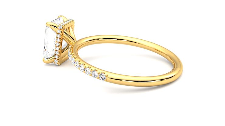 Taylor & Hart Thyme Radiant Engagement Ring 360 degree image 19