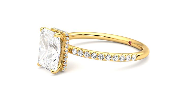 Taylor & Hart Thyme Radiant Engagement Ring 360 degree image 23