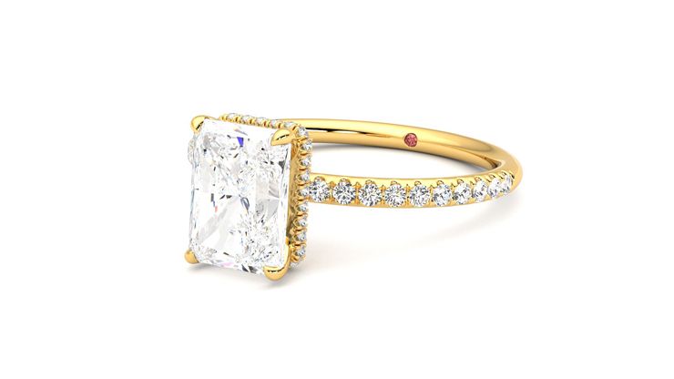 Taylor & Hart Thyme Radiant Engagement Ring 360 degree image 25