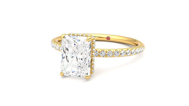Taylor & Hart Thyme Radiant Engagement Ring 360 degree image 26