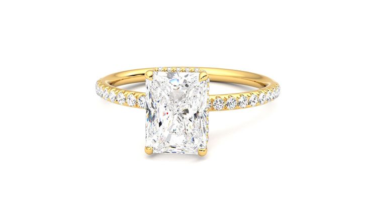 Taylor & Hart Thyme Radiant Engagement Ring 360 degree image 28
