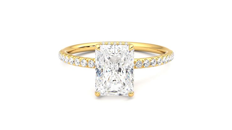 Taylor & Hart Thyme Radiant Engagement Ring 360 degree image 29