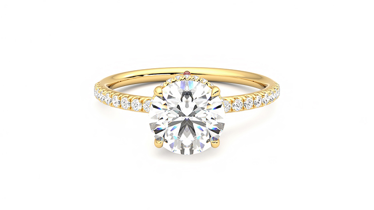 Taylor & Hart Thyme Round Engagement Ring 360 detail 01