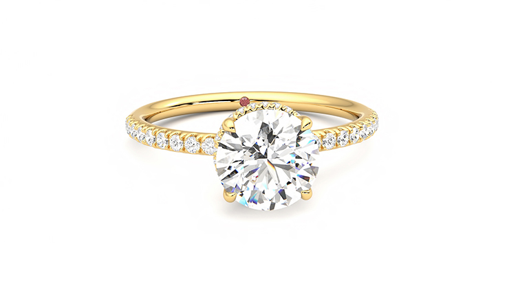 Taylor & Hart Thyme Round Engagement Ring 360 degree image 2