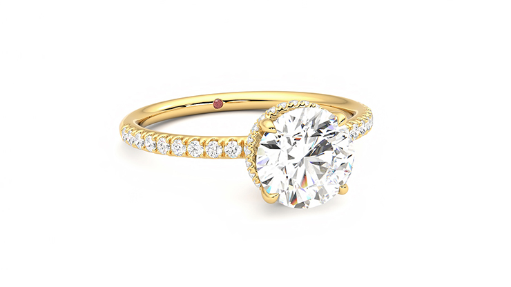 Taylor & Hart Thyme Round Engagement Ring 360 degree image 4