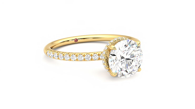 Taylor & Hart Thyme Round Engagement Ring 360 degree image 5