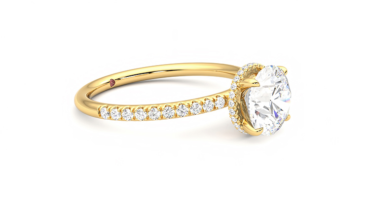 Taylor & Hart Thyme Round Engagement Ring 360 degree image 7